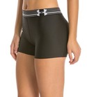 Under Armour Women   s Black Compression Gym   Training Shorts L Solid Stretch