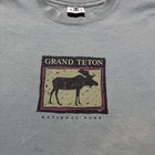 Vintage 90s Grand Teton Wyoming National Park Moose Nature Souvenir Shirt Large