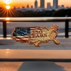 10oz Copper  999 Colorized 13 Colonies Frontier Usa Shaped 250 Years A Presale 