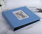 Photo Album 4x6 600 Photos Black Inner Page Button Grain Leather Large Capacity 