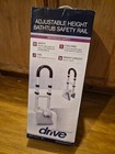 Drive Adjustable Clamp-on Bathtub Safety Rail Non-slip Powder-coated Steel