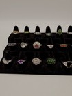 Lot Of 18 Vintage Sterling Silver  925 Rings 79 9 Grams Not Scrap