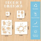 22 Pcs Graffiti Stencils With 10 Inches X 10 Inches  Semi-transparent