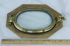 Vintage Brass Bronze Nautical Oval Oblong Boat Ship Porthole Window Maritime   