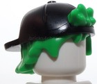 Lego Hair Combo Hair Hat Short Tousled Hair Molded Black Cap Short Curved Bill