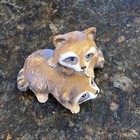 Homco Baby Raccoons Ceramic Figurine Model   1454 Taiwan
