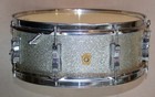 Vintage Ludwig  5 5 X 14    Jazz Festival Snare     Silver Sparkle Keystone  83240