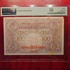 Yugoslavia 400 Kronen On 100 Dinara 1919 Pmg 15 Net