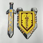 Lego Lot Ninjago Nexo Knights Sword Foam Blade Shield Sheath Legoland Collector