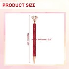 Rhinestone Ballpoint Pen  6pcs Crystal Diamond Twist Metal Pen  Red