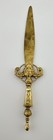 Antique Letter Opener Metal Bronze Or Brass Desk Paper Knife Art Nouveau Dagger