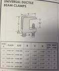 3 8 -16 Threaded Rod Zinc Plated Universal Top Wide 1-1 4  Throat Beam Clamp