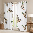Feelyou Mallard Duck Darkening Drapes Hunting And Fishing Curtains Bedroom Li   