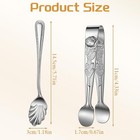 Elegaperma 4pcs Sugar Cube Tongs  Tiny Tongs 4 33 X 1 50 X 0 67  Silver