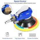 6   Air Body Random Orbital Palm Sander 150mm Da Buffing Sanding W  Auto 7discs