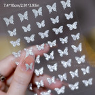 Glitter Butterfly Design Nail Art Stickers  Self Adhesive Nail Art