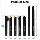 21 Pcs Kit indexable Lathe Turning Tool 1 2  12mm Shank 7pcs Metal Lathe Cutting