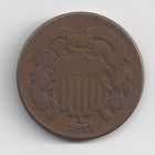 1871 No Mint Mark Two Cent Piece Circulated Civil War Era Coin Two-cent Seller
