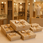 Kraft Brown Cotton Filled Gift Boxes Jewelry Packaging Wholesale 10 100 Pc