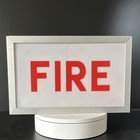 Rare Vintage 1977 Fire Safety Sign Red Letters  Double Sided W   Blueprints  
