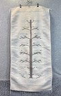 Tree Of Life Navajo Style Rug Tapestry Folk Art Southwestern Blue Cream 26   x54   