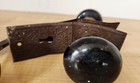 Lot Of 5 Antique Black Porcelain Door Knobs Salvaged 