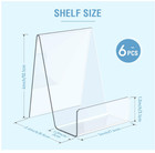 6 Pack Acrylic Book Stand  Clear Easel Stand For Display  Book Display Holder