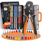  Ferrule Crimping Tool Kit With 1500pcs Wire Connectors  Ratchet Jaw Wire 