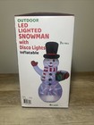 7ft Inflatable Snowman Christmas Decor Led Lighted W disco Lights New