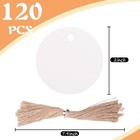 120pcs White Round Gift Tags Kraft Paper Gift Tags With String Blank Hang Tags F