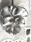 Pansy Pin Sterling Silver Hat Stick Lapel Pin Antique Victorian Vtg Unisex