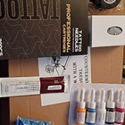Wireless Tattoo Kit Pneumatic Set W  Ink   Needle Cartridges  Black white