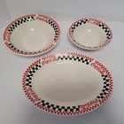 Gibson Coca-cola Diner 3-piece Completer Set  13  Platter  10  And 8  Bowls