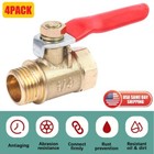4 Packs 1 4  Male Female Npt Brass Ball Valve Water Air Tank Drain Shut Off Usa