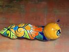 Authentic Hand-painted Talavera Large Caterpillar In Bright Fiesta Colors 29059