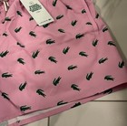 Lacoste Men s All Over Croc Swim Shorts Pink Green New