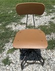 Toledo Metal Furniture Co  Industrial Drafting Stool Chair Parts Repair Use Vtg