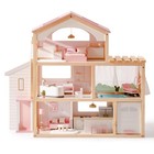 Wooden Dollhouse With 29 Furniture Pieces  Pool   Elevator  6 Rooms For 4-6  Dol