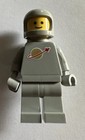 New Lego Classic Spaceman L  Grey Astronaut Minifigure Custom Helmet Uv Print