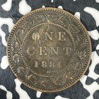 1881-h Canada Large Cent Lot c6923 Nice Detail  Reverse Scratch