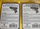 Lot Of 2 - Pearce Grip Extension Glock 26 27 33 39 Xl Magazine Mag Ext Pg-26xl