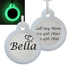 Double Sided Laser Etched Stainless Steel Pet Id Tag For Dog   Cat Tag 1  Round