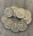  lot Of 10  Franklin Half Dollar - 90  Silver - Choose   Of Lots Of 10 