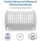 4-in-1 Convertible Baby Crib   Toddler  mattress   Waterproof Mattress Pad