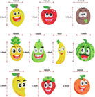 Foam Fruit Stickers 132pcs Peel And Sticky Smile Face Bulk Shapes fun Materials 