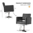 Heavy Duty Black Hydraulic Salon Chair Aluminium Alloy Footrest Barber Chair