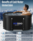 New Upgrade Xl 139-gallon Oval Ice Bath Tub - 6 Layered Portable Bathtub  Foldab