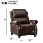 Ebello Pushback Recliner Chair Faux Leather Armchair With Rivet Decoration
