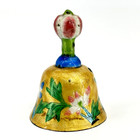 Antique Qing Dynasty Chinese Bell 2 x 2 75  Enamel Cloisonn   1890   s