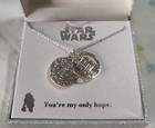 Disney Silver Plated Exclusive Star Wars 18    R2-d2 Necklace You re My Only Hope